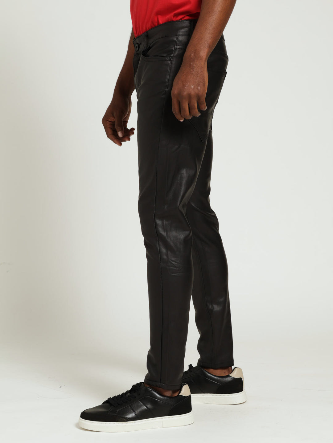 5 Pocket Wax Denim Jeans - Black