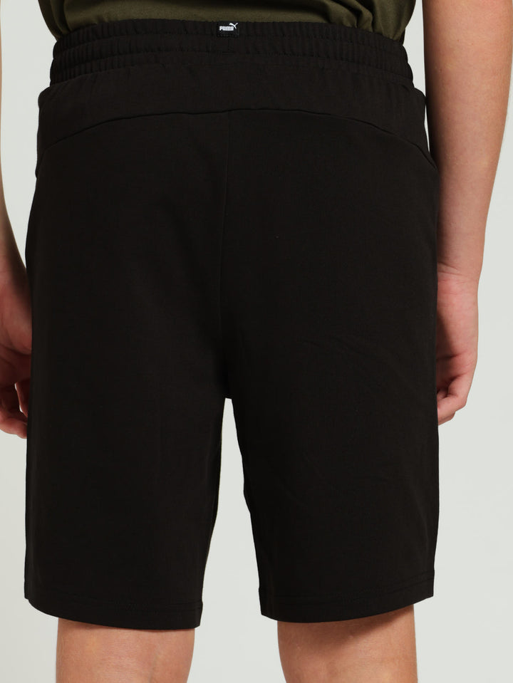 Boys Fleece Puma Shorts - Black