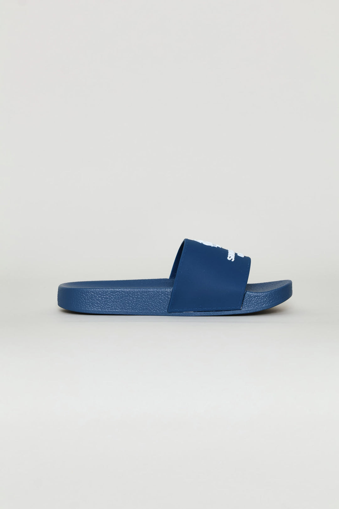 Boys Soccer Rubber Slide - Blue