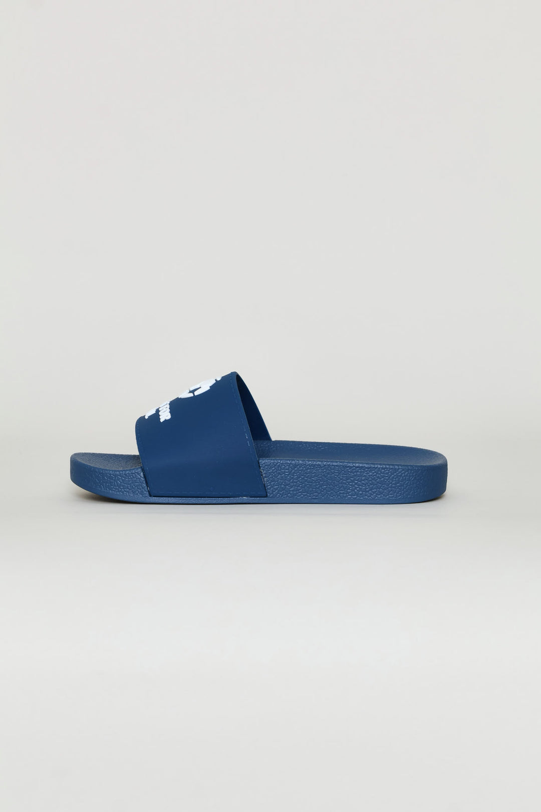 Boys Soccer Rubber Slide - Blue