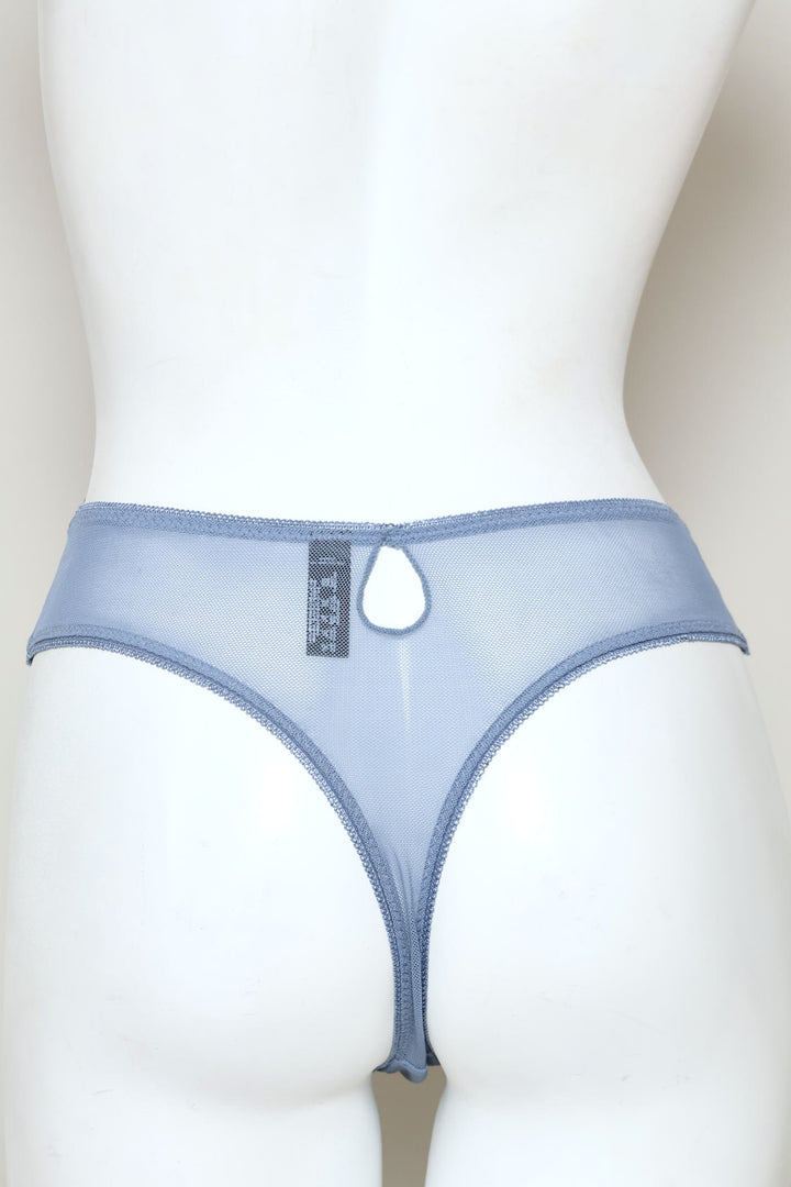Full Lace Thong Panty - Blue