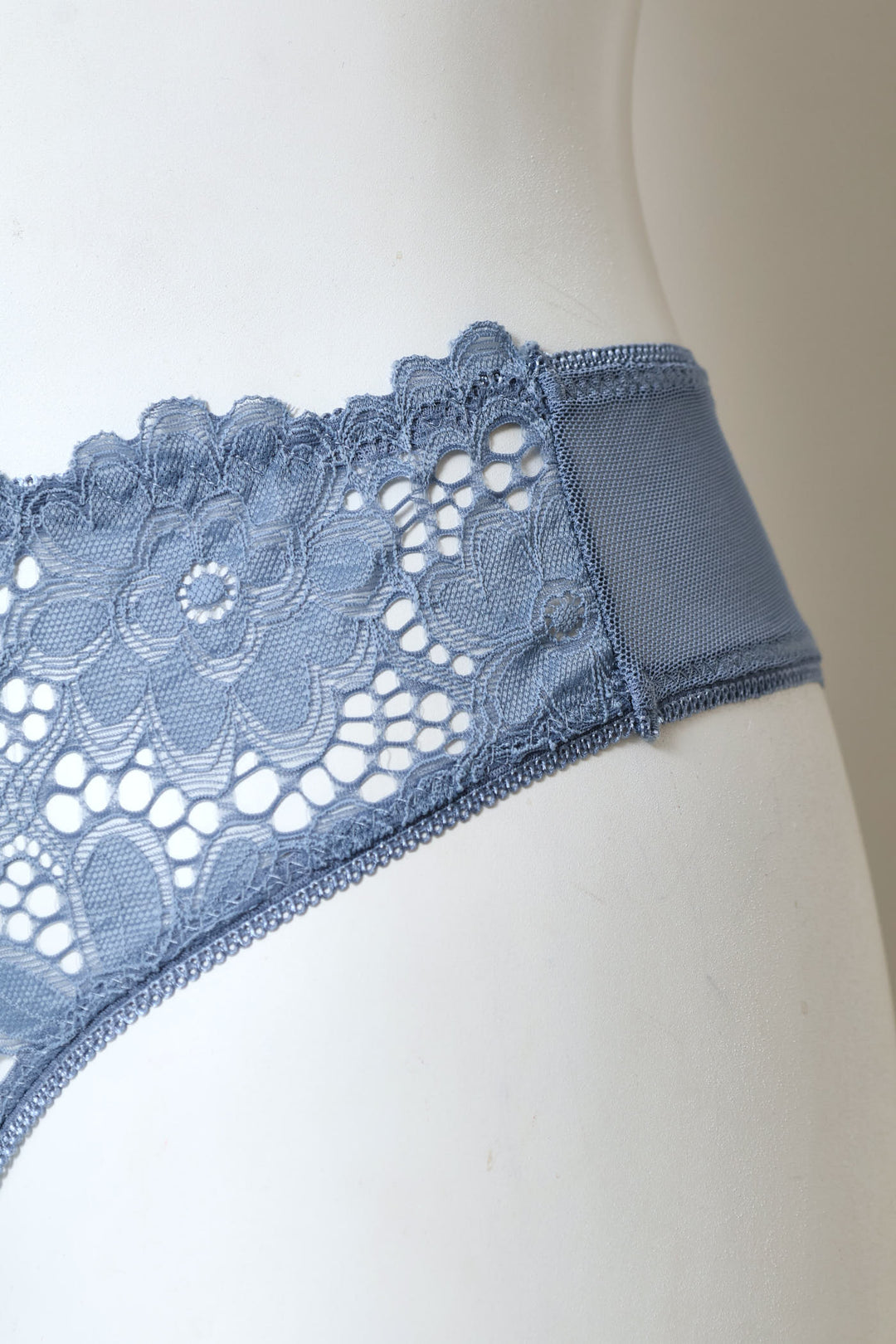 Full Lace Thong Panty - Blue