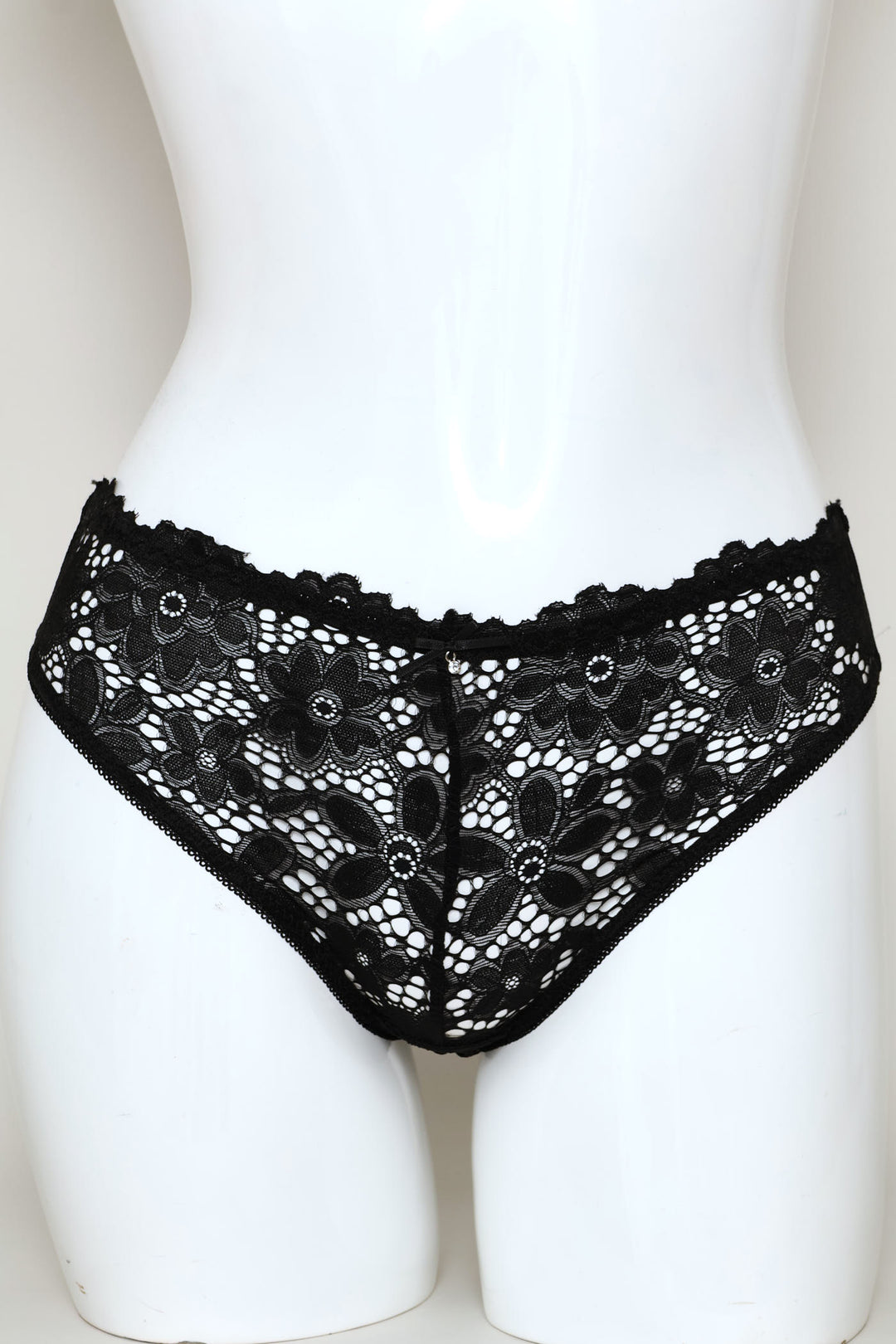 Full Lace Bikini Panty - Black
