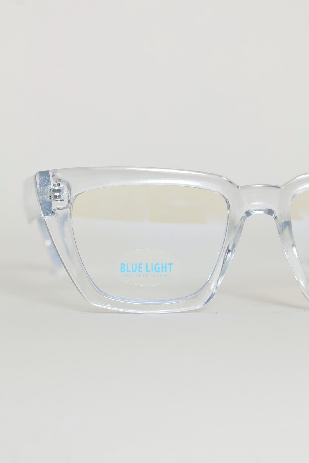 Chunky Square Cateye Glasses - Clear