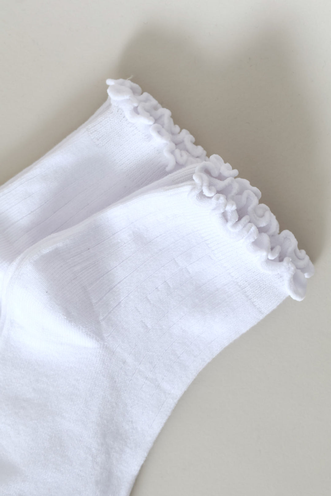 2 Pack Lettuce Edge Mid Crew Socks - White