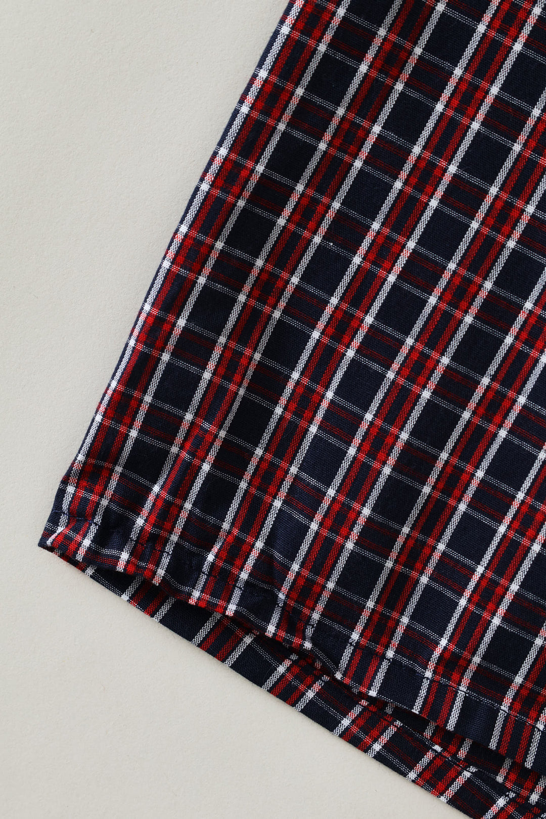 Single Small Check Boxers - Red