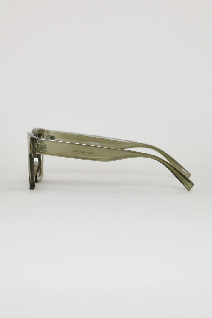 Smoke Gradient Lens Sunglasses - Olive
