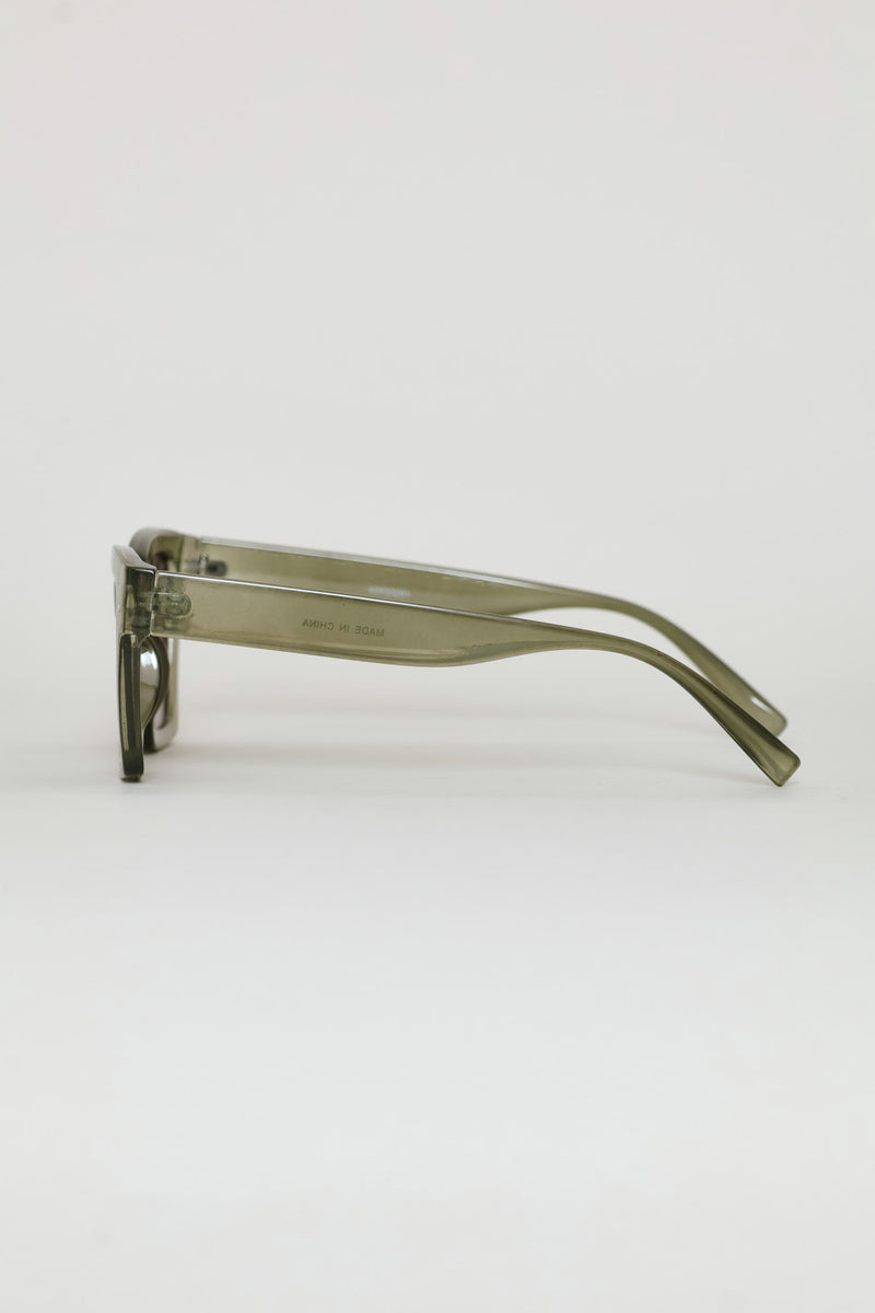 Smoke Gradient Lens Sunglasses - Olive
