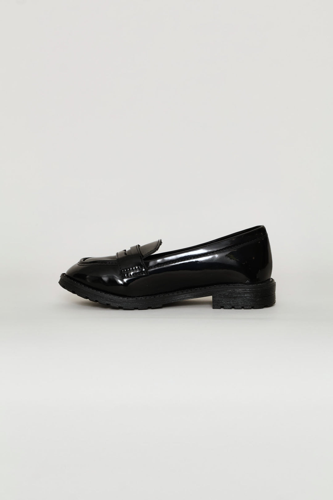 Girls Patent Penny Moccasin - Black