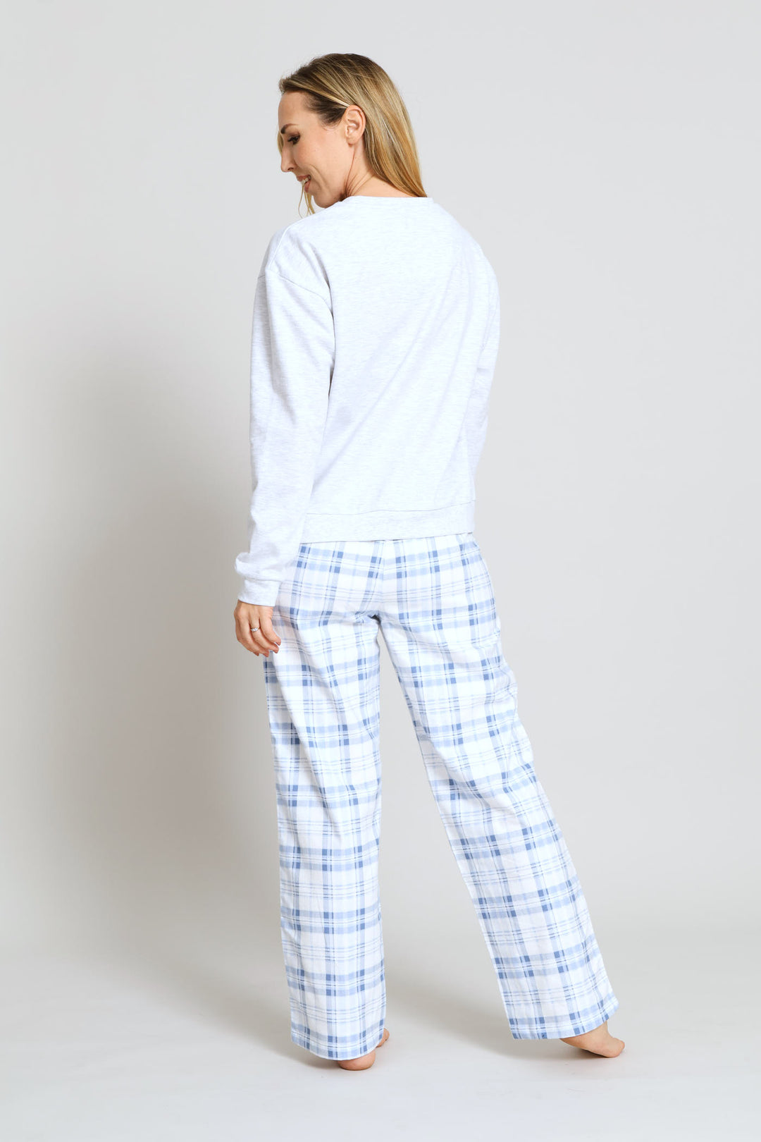 Long Sleeve Teddy Fleece Pullover & Woven Pant Sleep Set