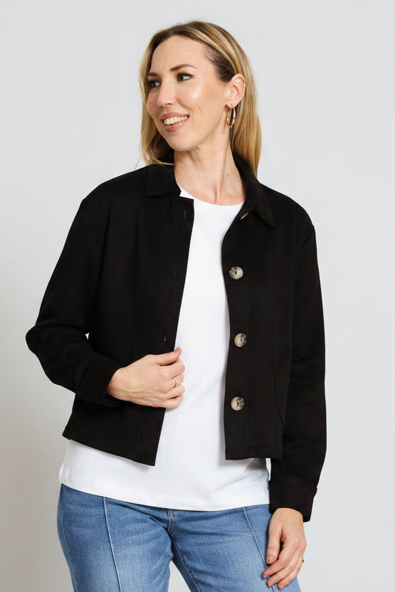 Button Through Jacket - Black