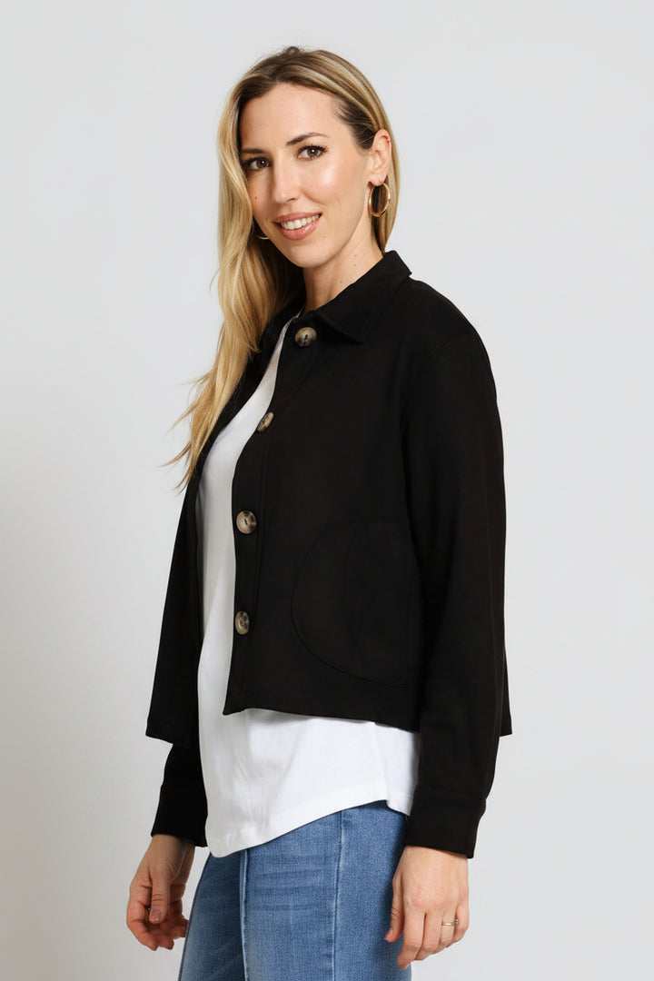 Button Through Jacket - Black