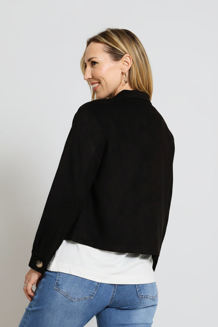 Button Through Jacket - Black