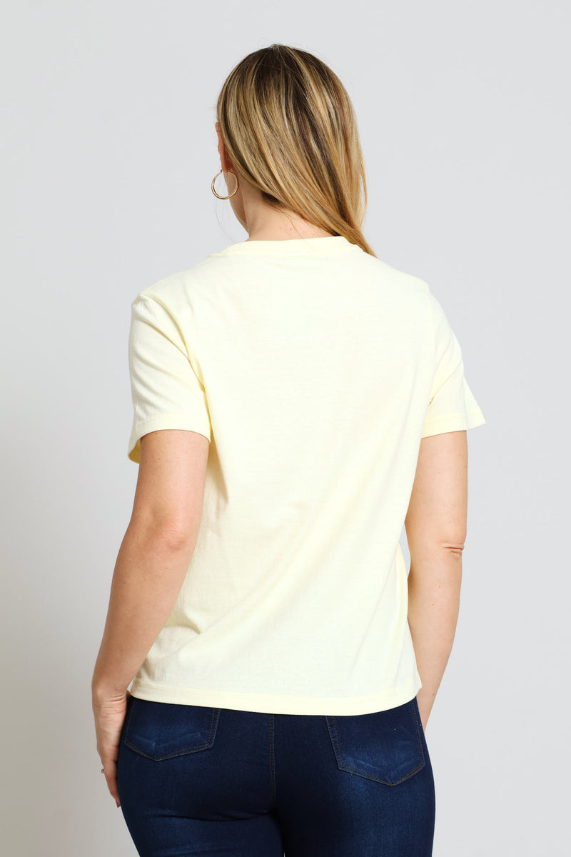 Monroe T-Shirt - Pastel Yellow