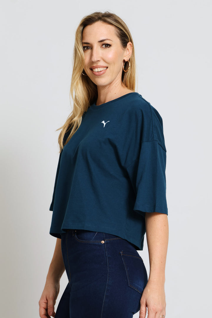 Wardrobe Oversized Short Tee - Petrol