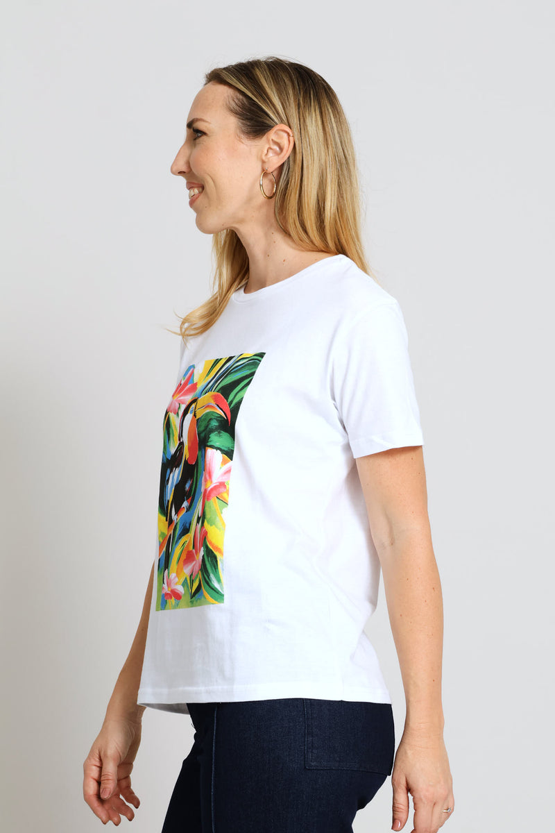 Toucan Painting Tee - White