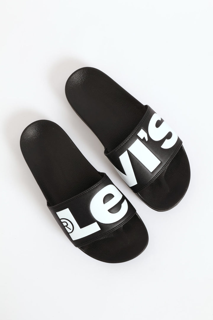 June Pool Slide - Black/White