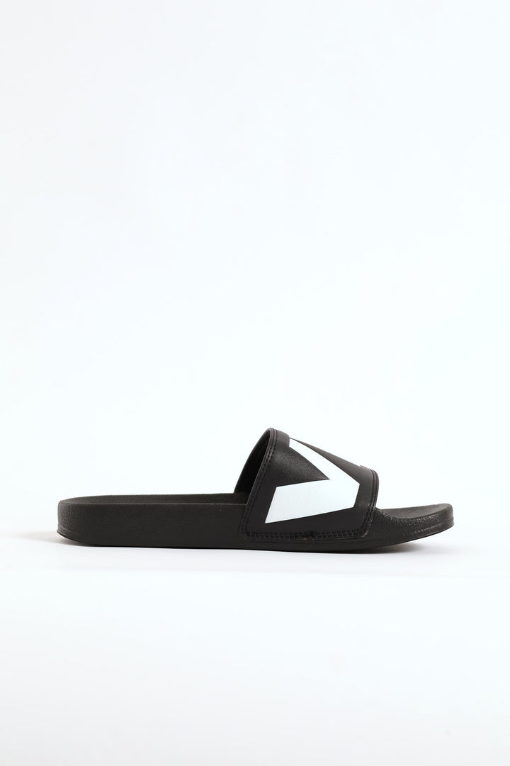 June Pool Slide - Black/White