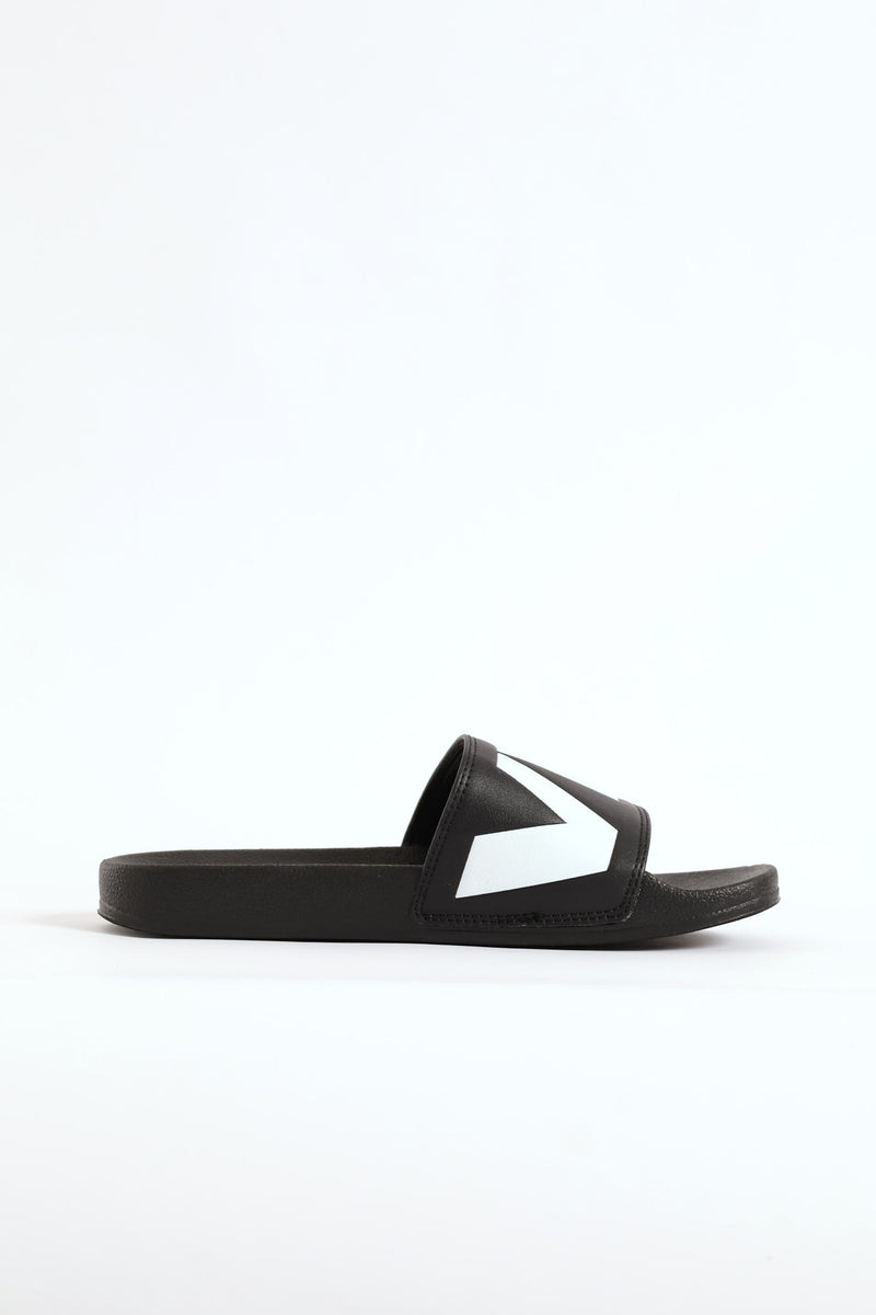 June Pool Slide - Black/White