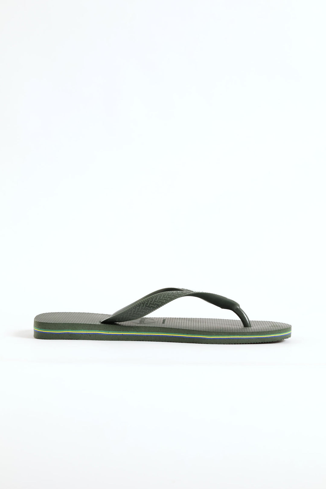 Brazil Logo & Word Flip Flop Sandal - Olive