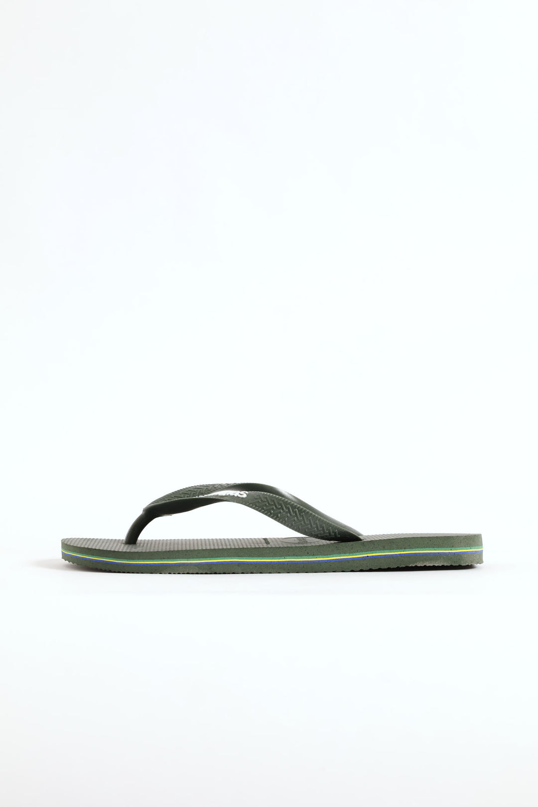 Brazil Logo & Word Flip Flop Sandal - Olive