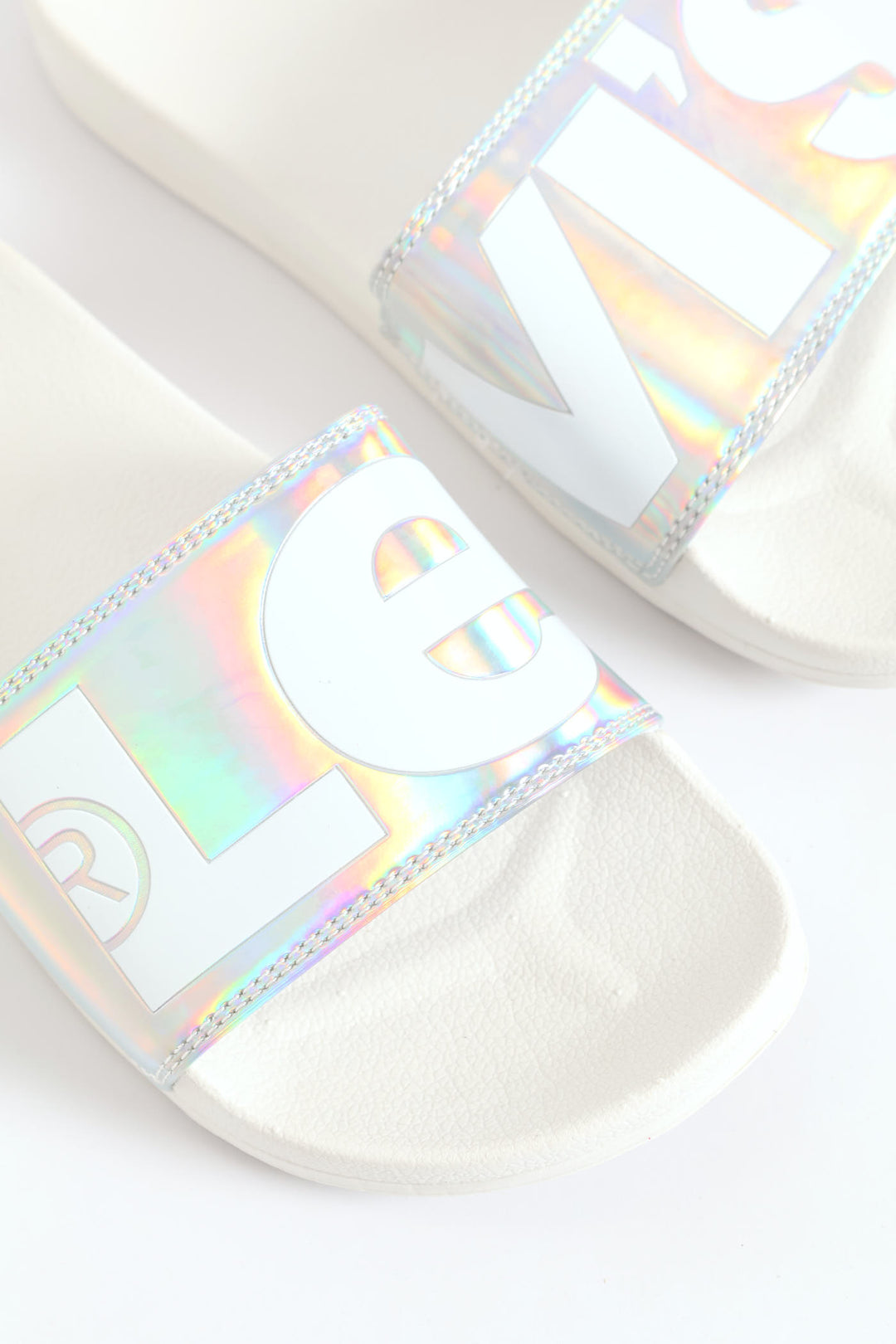 Metallic Slide - White