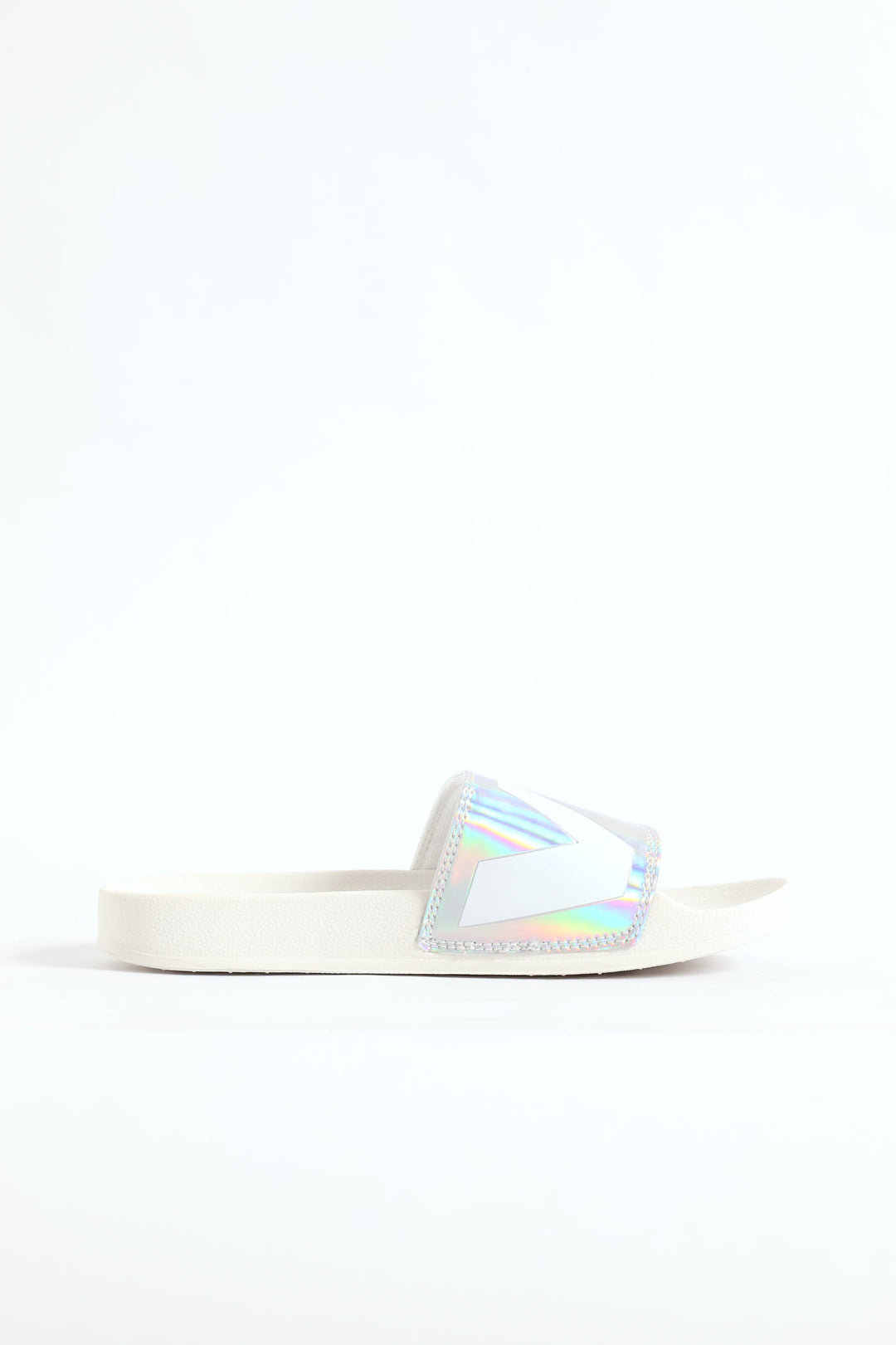 Metallic Slide - White