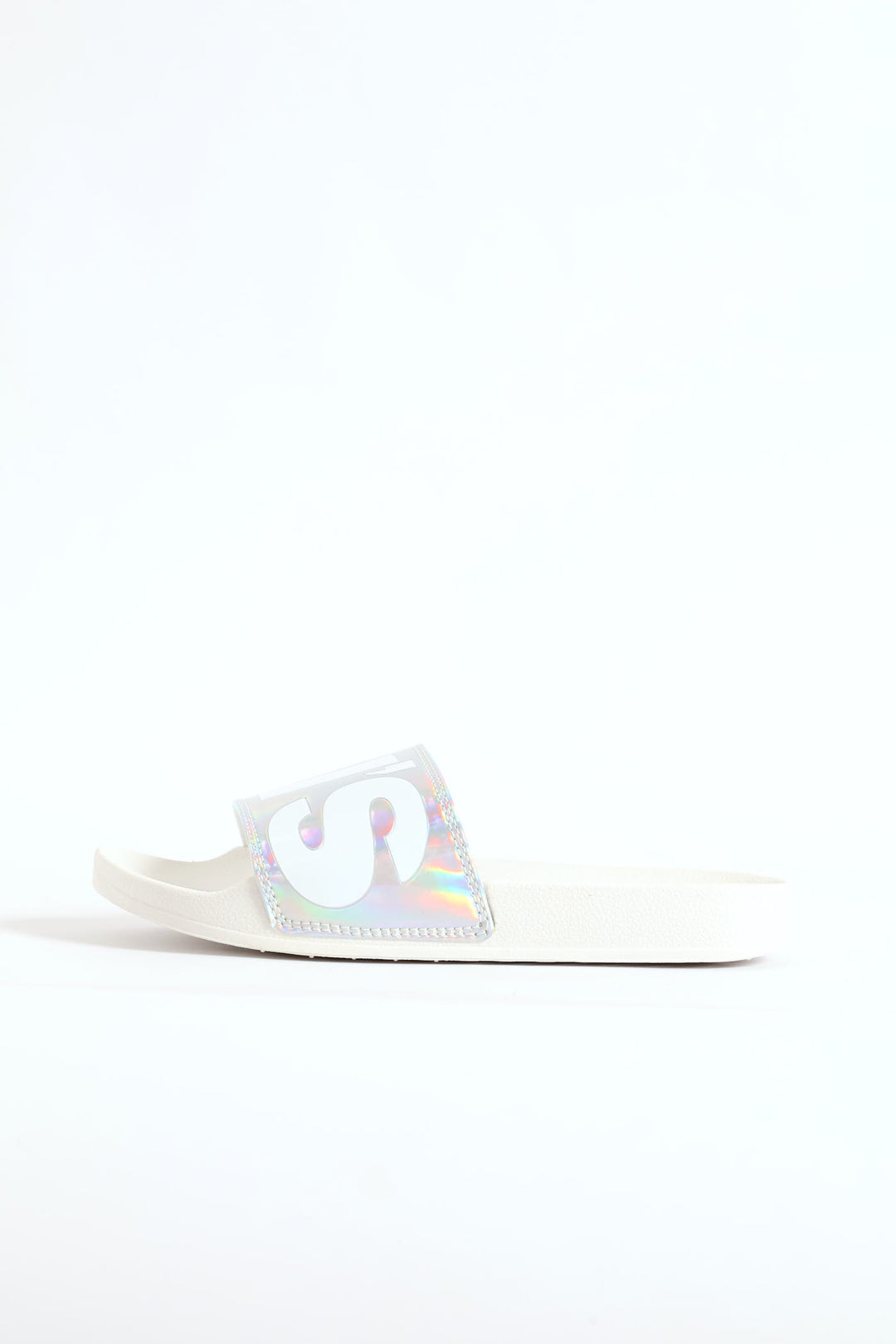Metallic Slide - White
