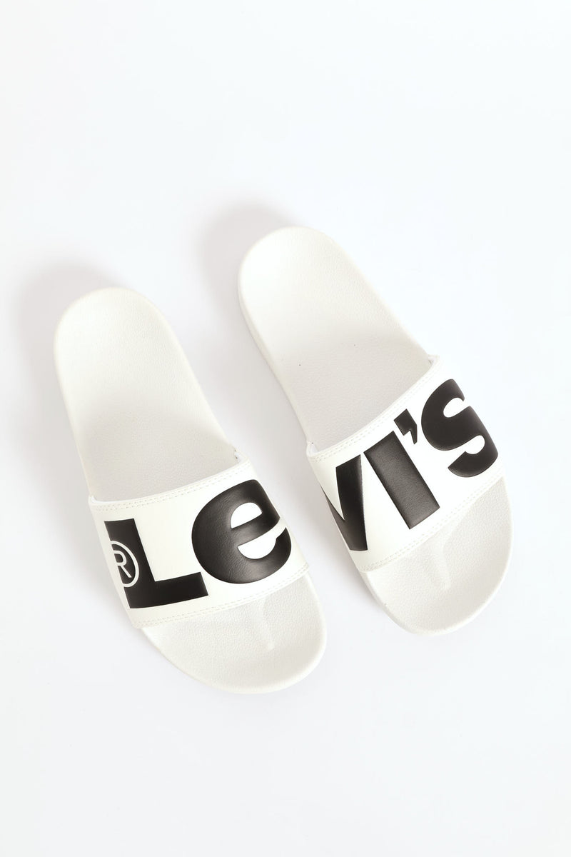 June Pool Slide - White/Black