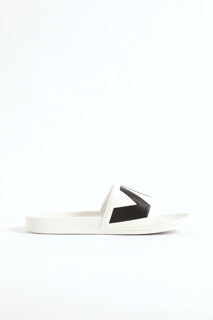 June Pool Slide - White/Black