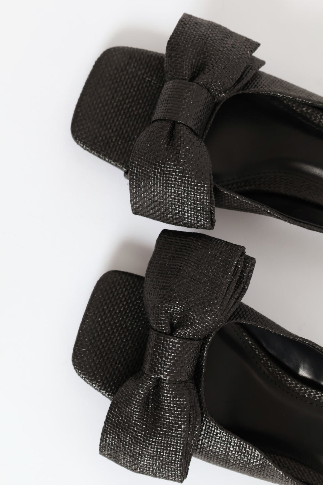 Open Toe Platform Kitten Heel - Black