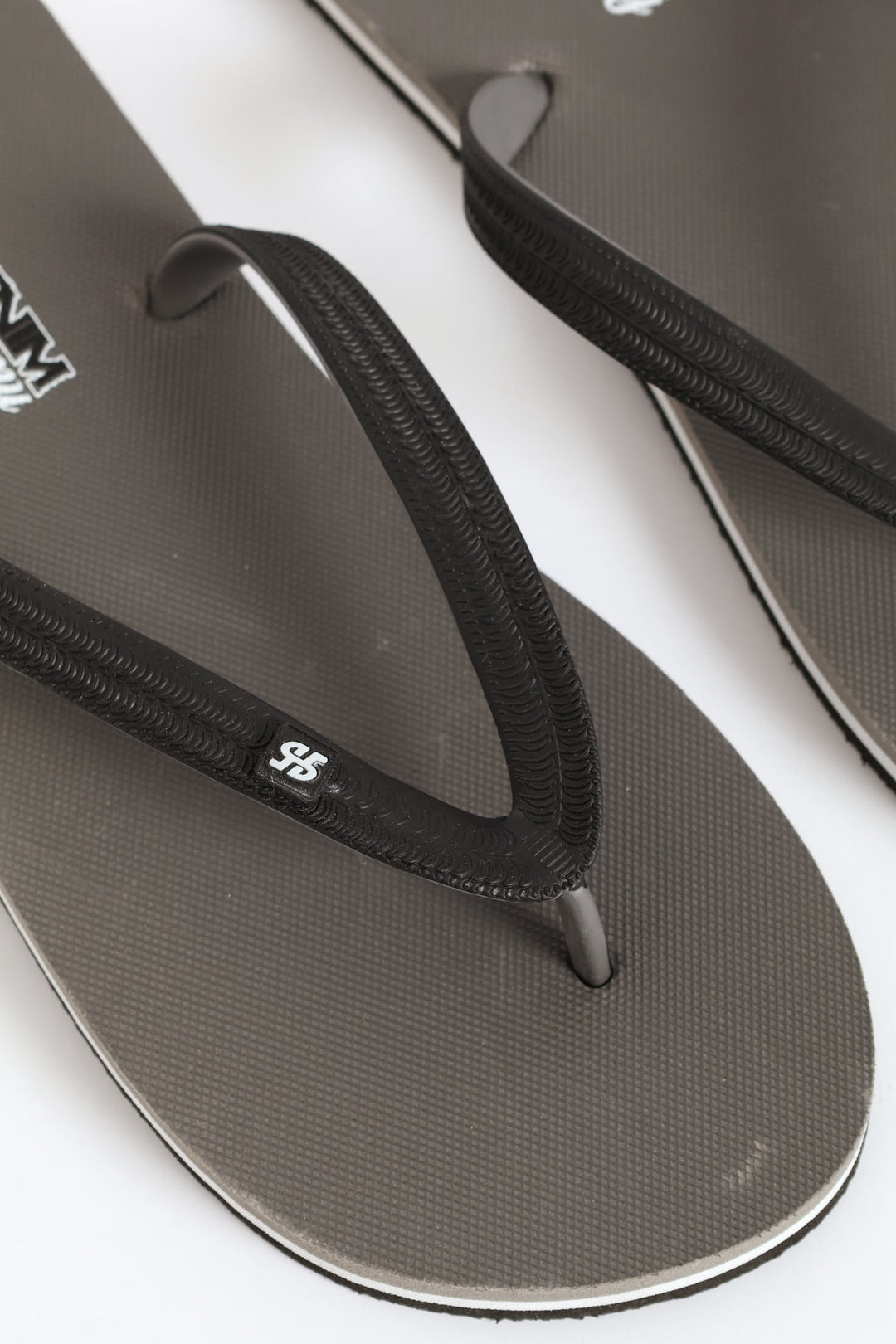 Printed Rubber Flip Flop - Grey
