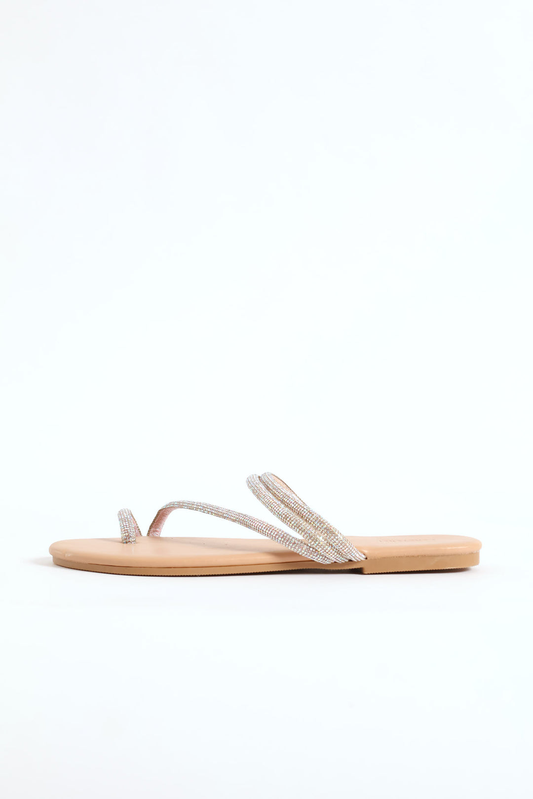 Sparkle Strap Sandal - Nude