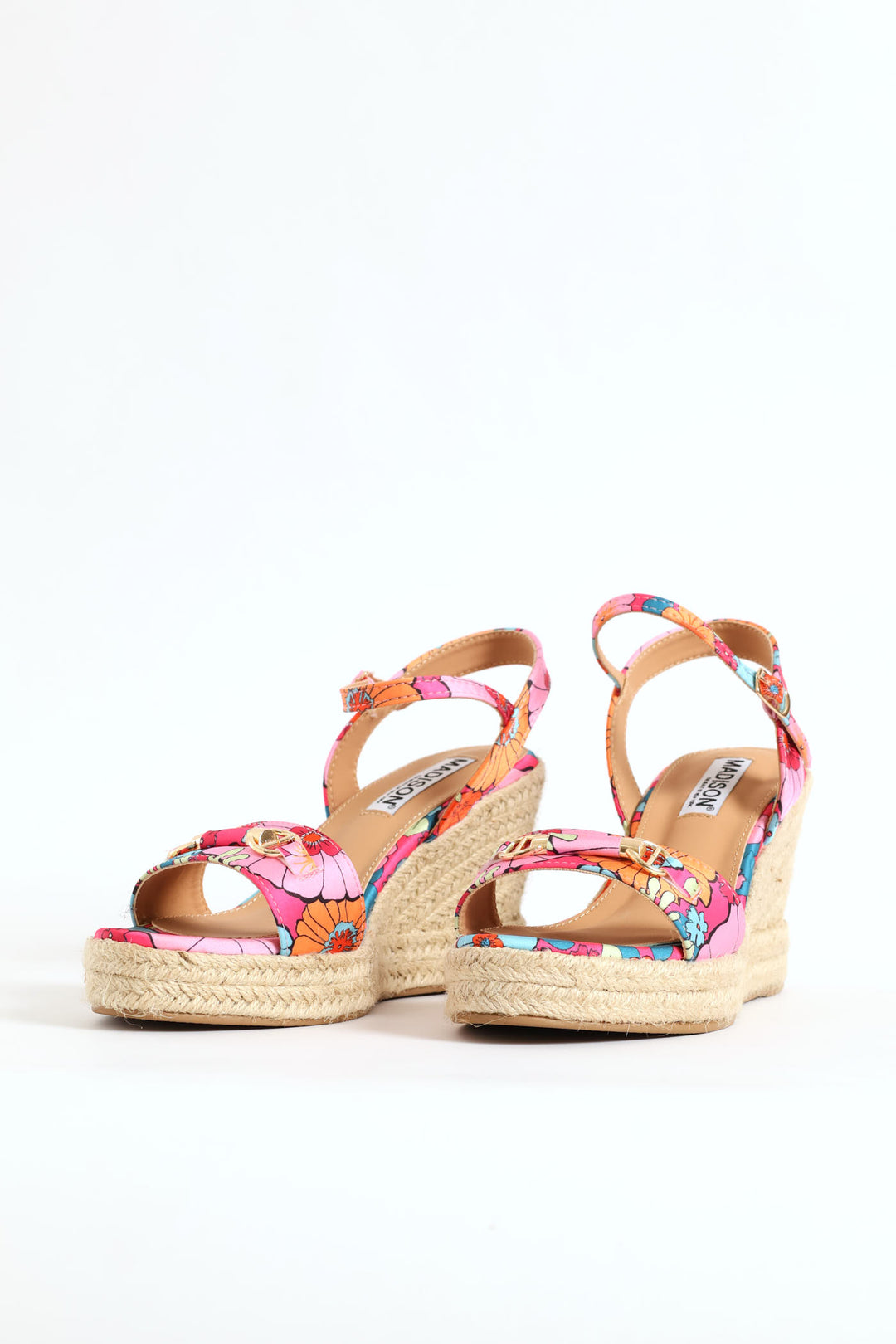 Floral Espadrille Wedge Heel - Pink
