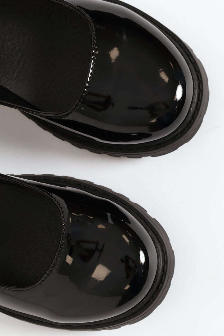 Girls Patent Mary Jane Shoe - Black