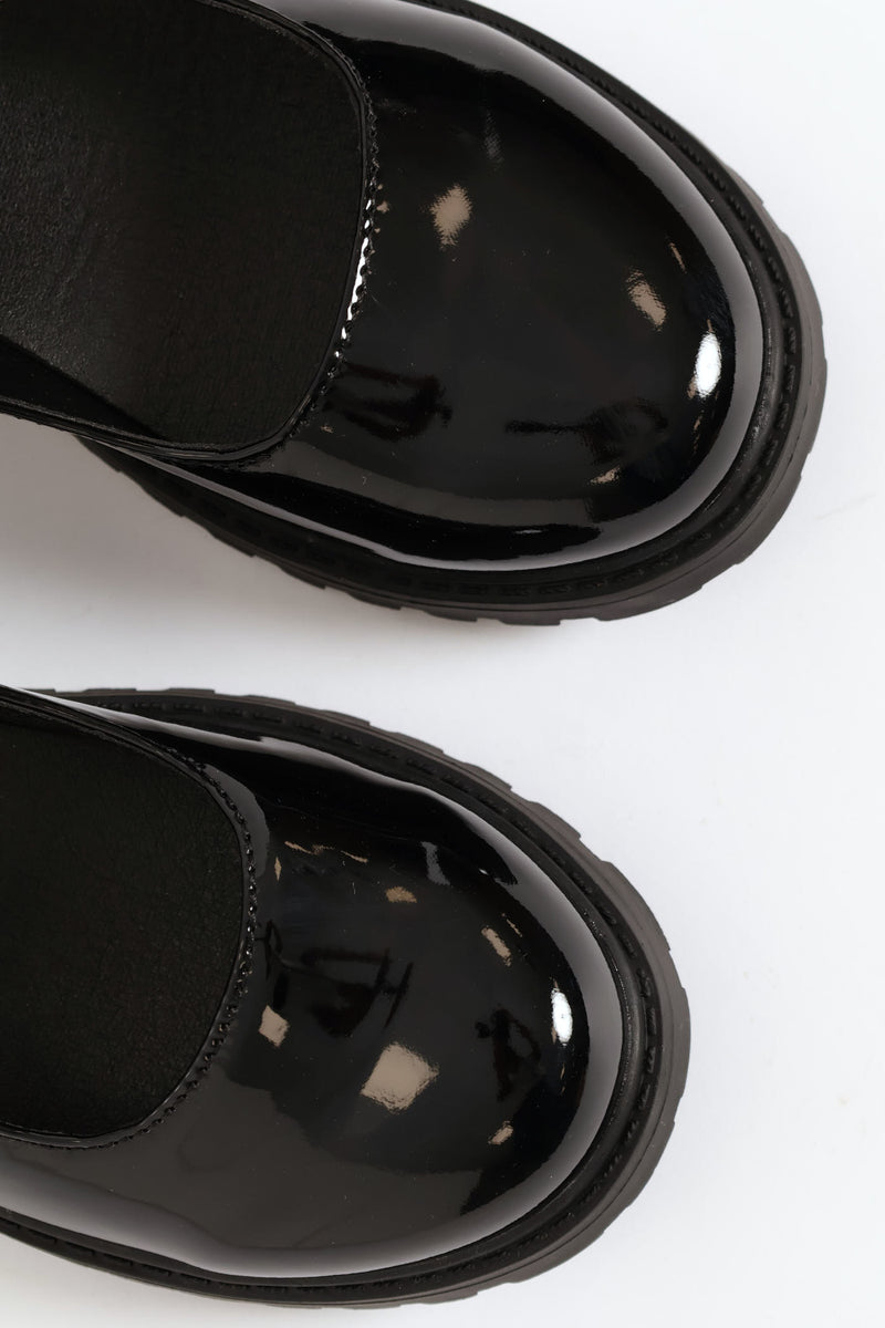 Girls Patent Mary Jane Shoe - Black