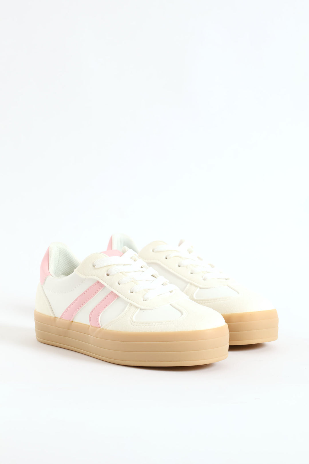 Girls Chunky Sneaker - White/Pink
