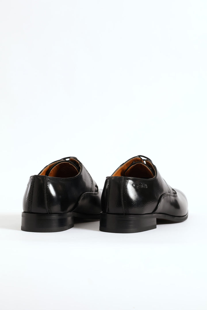 Plain Toe Smart Derby Shoe - Black