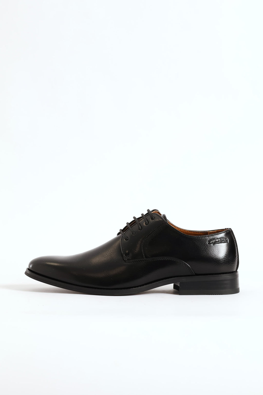 Plain Toe Smart Derby Shoe - Black
