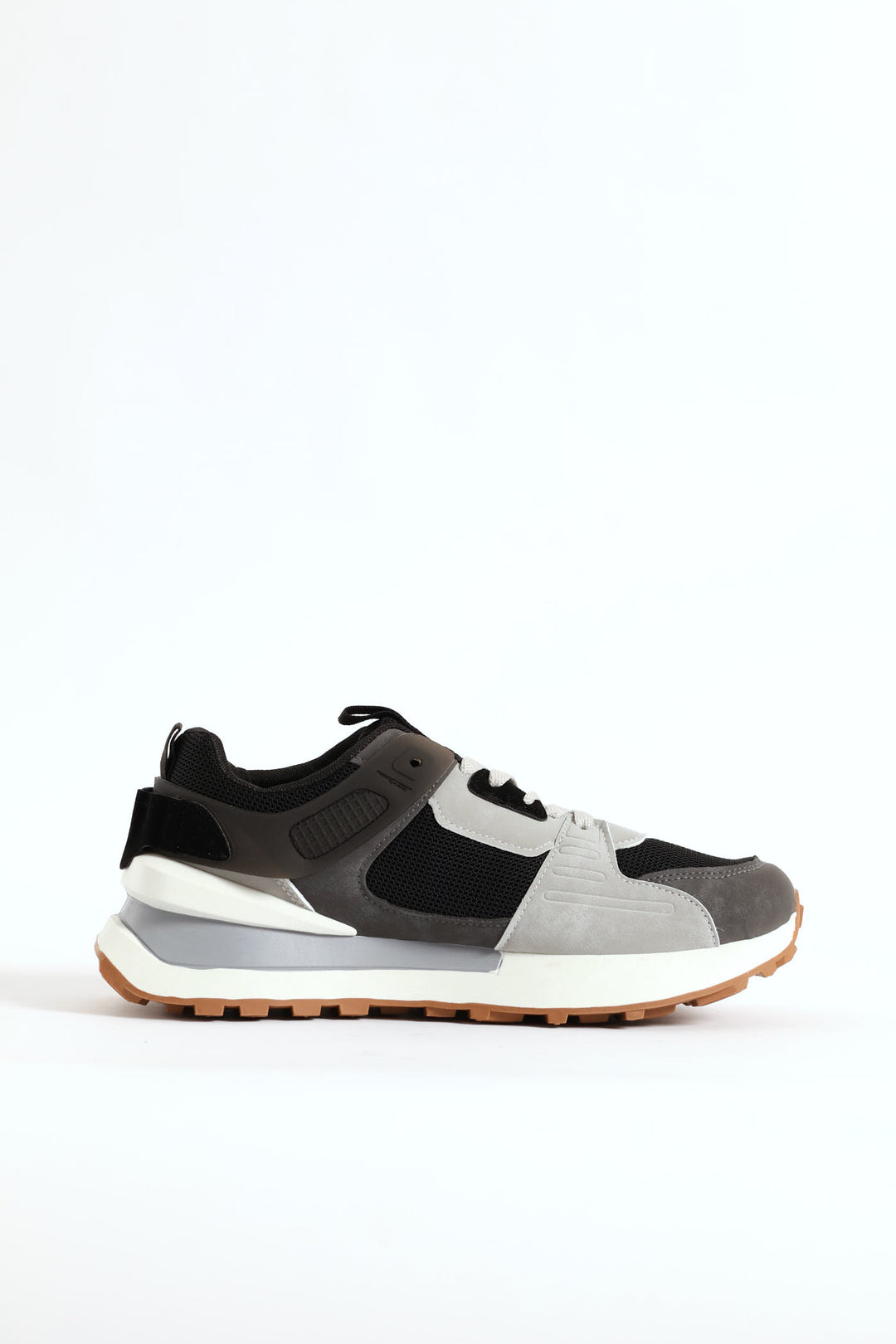 Spirex 1 Nubuck Mesh Panelled Trainer - Grey