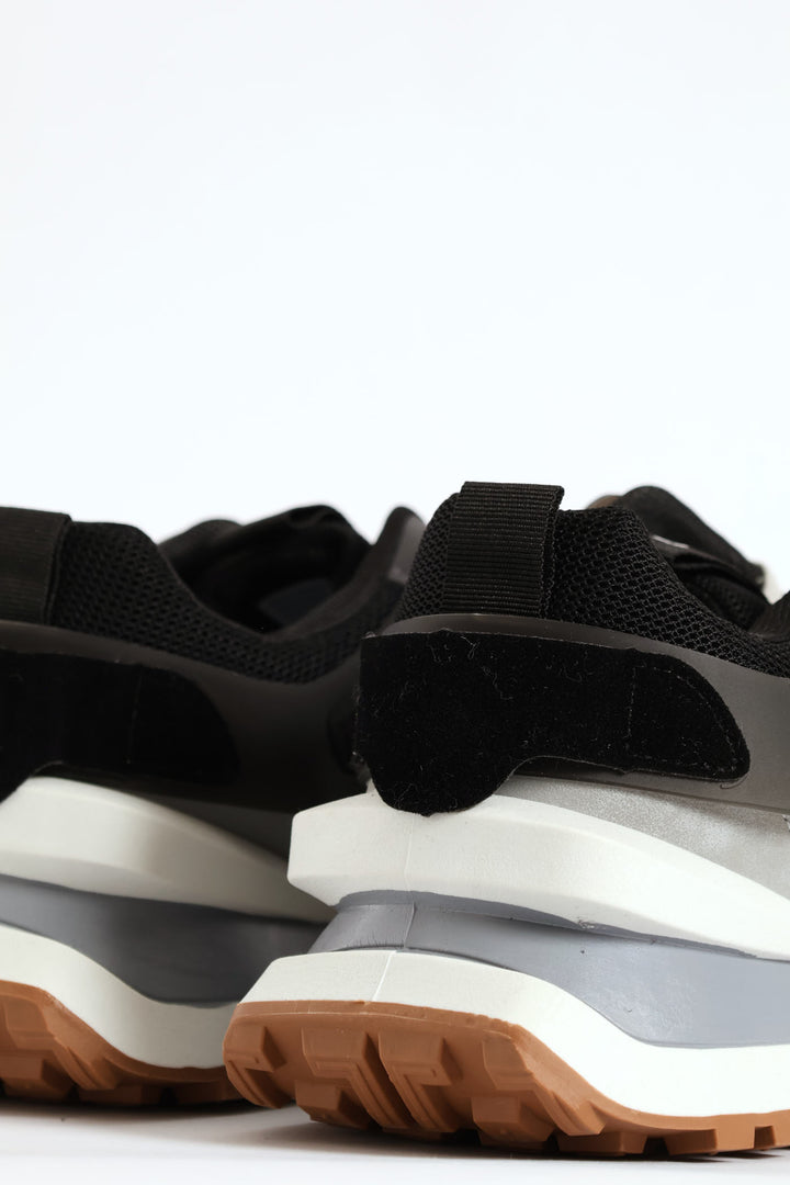 Spirex 1 Nubuck Mesh Panelled Trainer - Grey