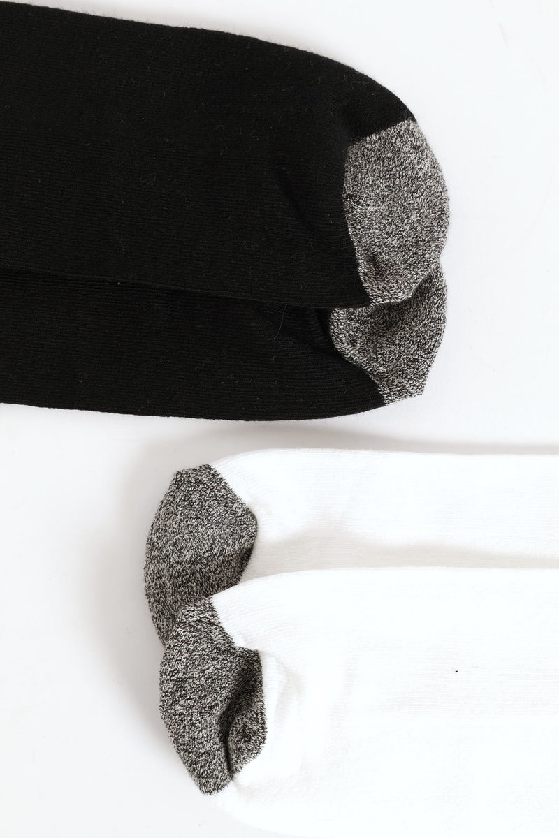 2 Pack Mid Calf Padel Sock - Black/White