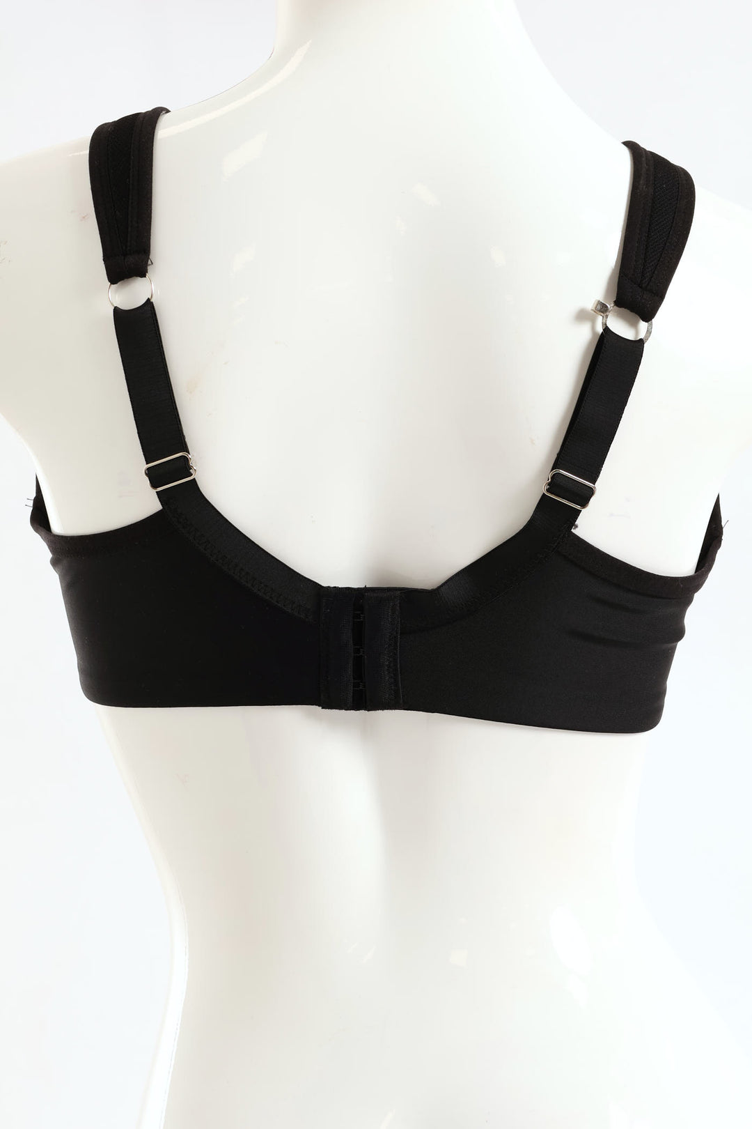 Microfibre Mesh Non-Wired Padded Sports Bra - Black