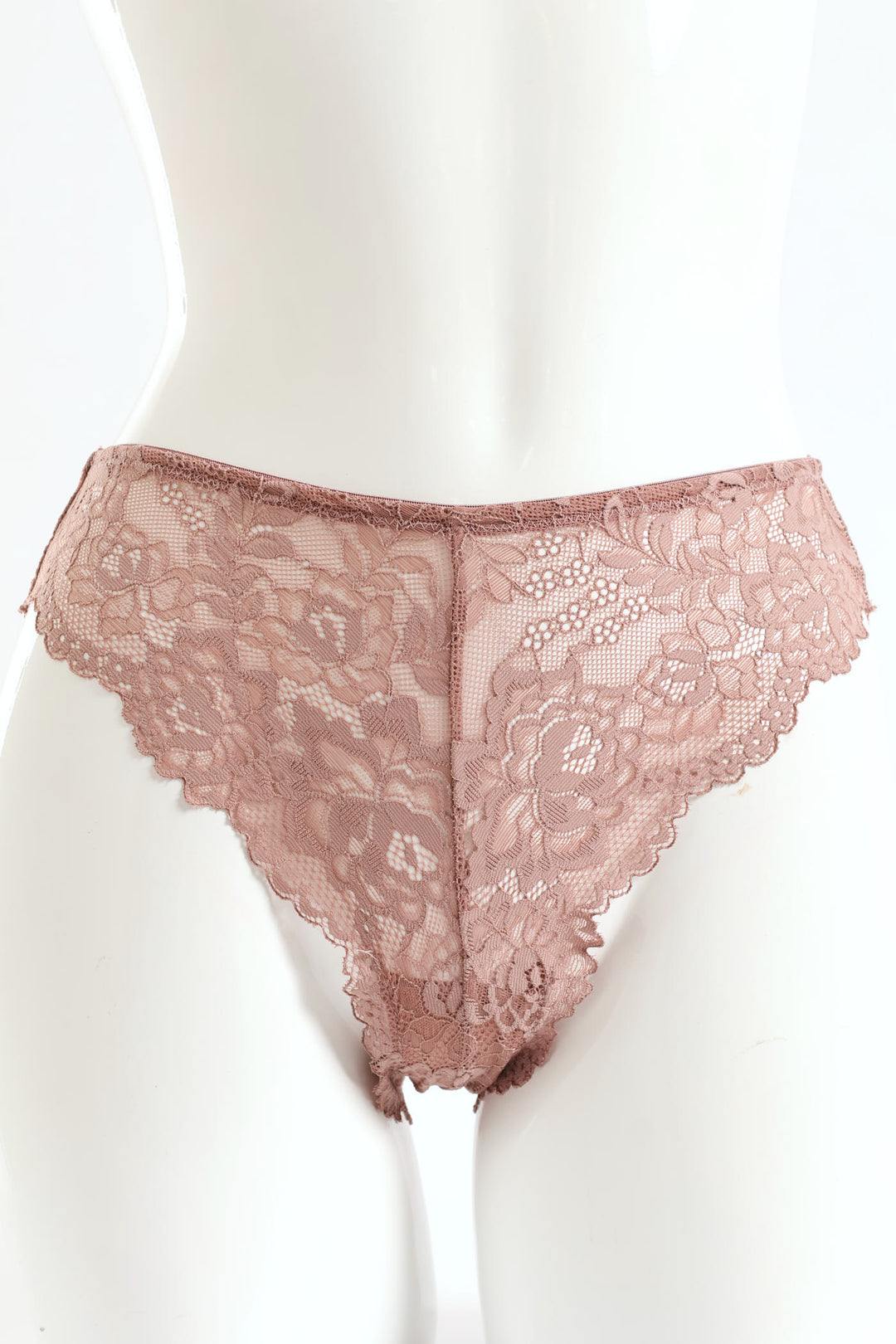 3 Pack Lace Brazilian Panties - Blush/Plum/Rose