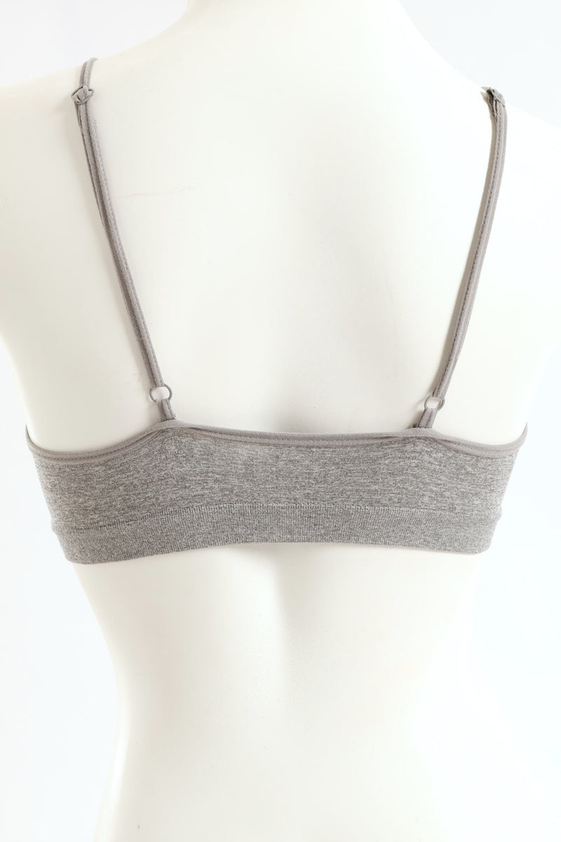 Girls 2 Pack Padded Bra - Black/Grey