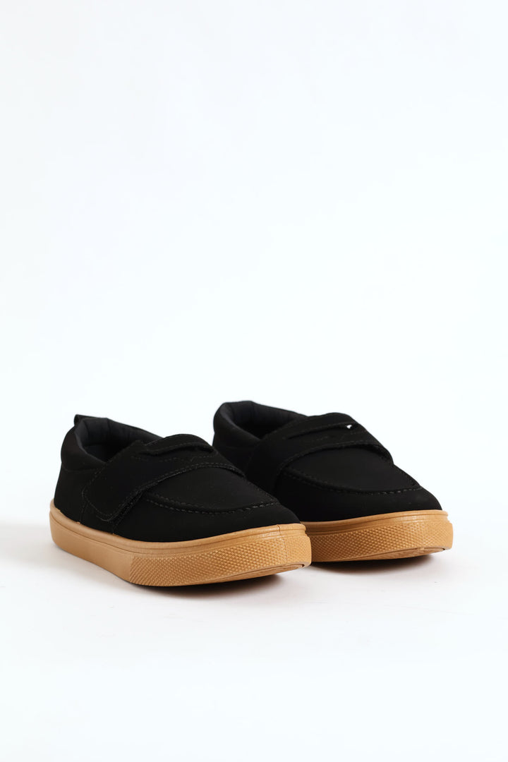 Boys Velcro Smart Sneaker - Black