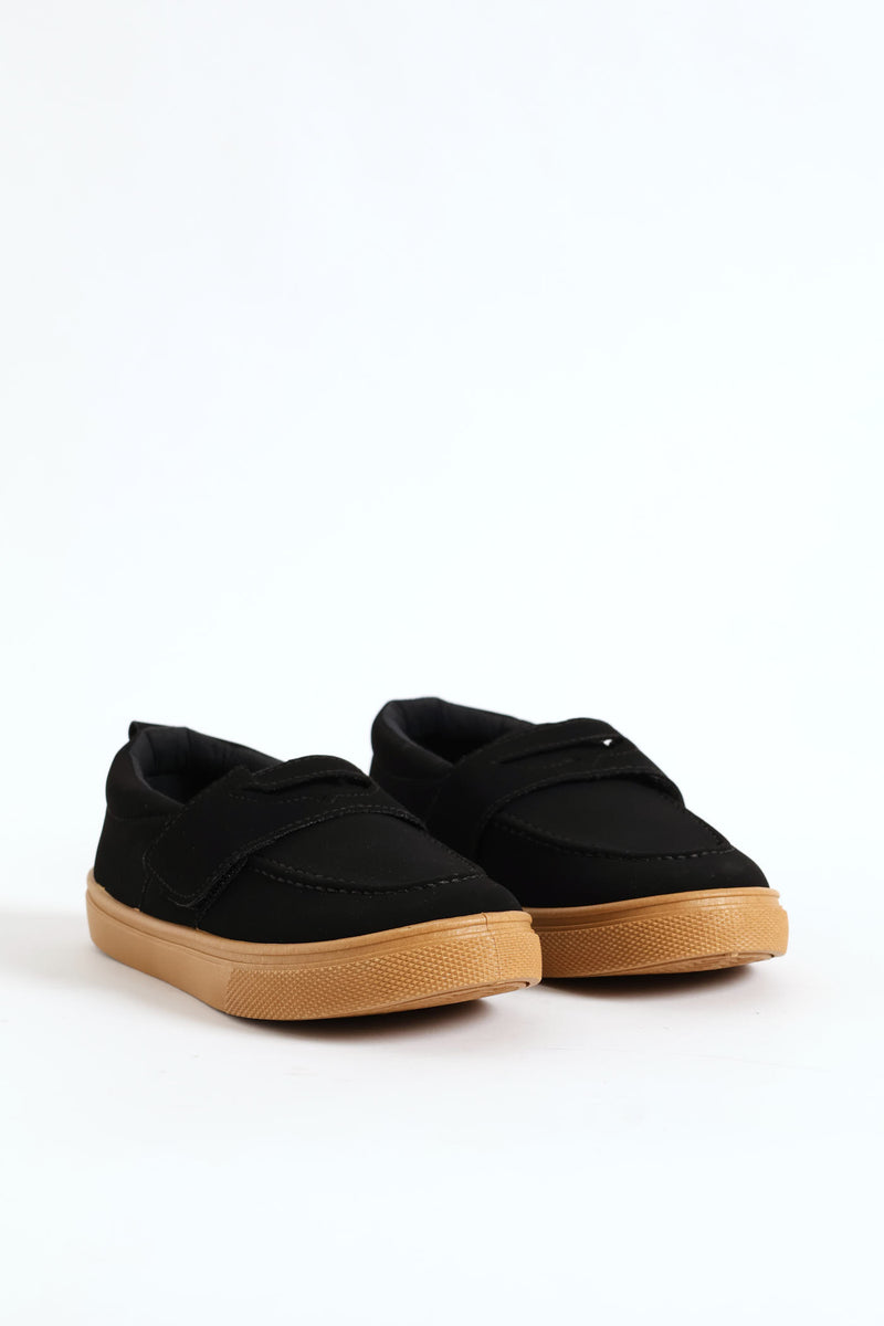 Boys Velcro Smart Sneaker - Black