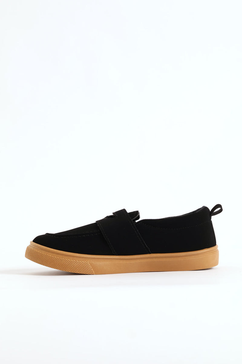 Boys Velcro Smart Sneaker - Black