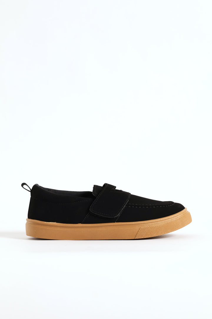 Boys Velcro Smart Sneaker - Black