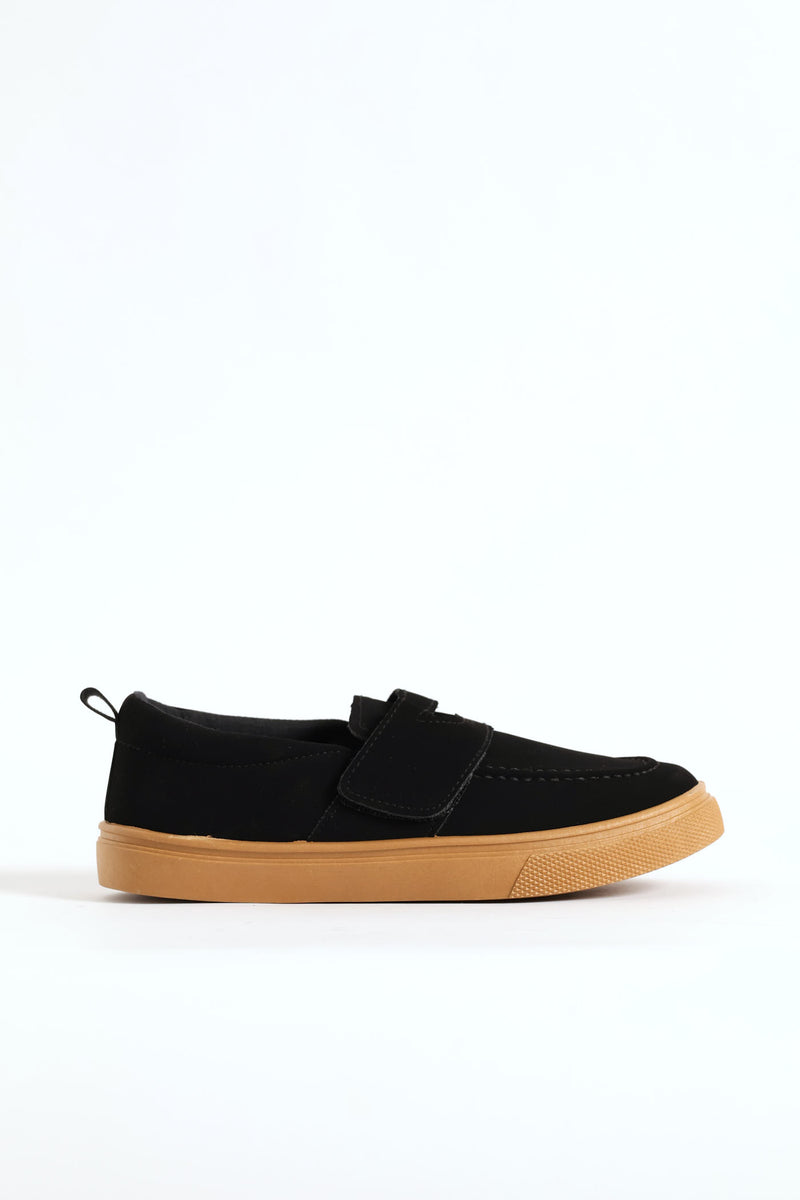 Boys Velcro Smart Sneaker - Black